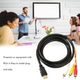 thumbnail image 4 of Mhdmi A 3 Rca Video Audio Av Cable Adaptador De Cable Conectores Chapados En Oro Portátiles Cateissary EL016140-00, 4 of 5