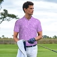 thumbnail image 2 of Wukai Lilac Glittering Men’s Polo Shirts,Quick-Dry Athletic Shirt,Classic Fit Shirts-XX-Large, 2 of 8