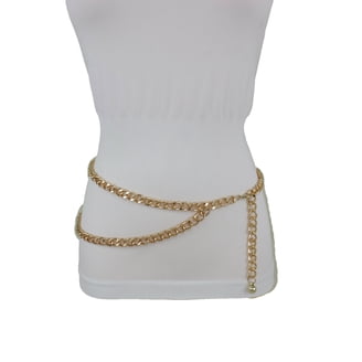 Women Silver Metal Chain Fleur De Lis Charm Belt Plus Size  display picture 1