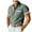 Army Green, variant on Men Crewneck Half Button Short Sleeve Summer Casual Stylish T-Shirts