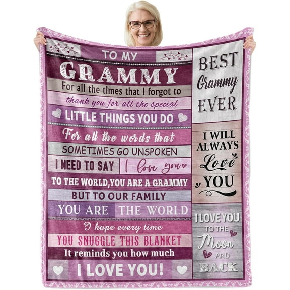 Grammy Gifts from Grandkids Granddaughter, Grammy Gifts for Grandma, Gifts for Grammy, Grammy Gifts for Birthday Christmas Mothers Day, Best Grammy Ever Gifts, To My Grammy Gifts Blanket 60"X 50"
