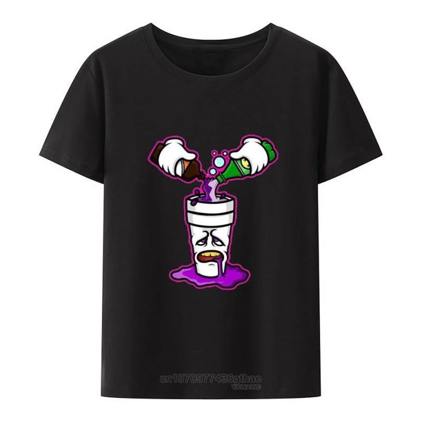 Camiseta con estampado de Purple Drink camisa holgada con estampado de color negro Freak Jurney estilo creativo Hipster Koszulki