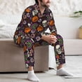 thumbnail image 6 of KLL Halloween With Skull Sleepwear Mens Flannel Pajamas,Long Cotton Pj Set, 6 of 7