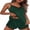 Dark Green, variant on Pajama Sets for Women Lingerie Sleepwear 2 Piece Cami Split Short Set V Neck Lace Pjs