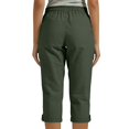 thumbnail image 6 of Dzrciro Capri Pants for Women, Plus Size Cotton Linen Drawstring Elastic Waist Trousers with Pockets, Lightweight Dressy Work Pants S-3XL, 6 of 8