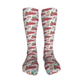thumbnail image 5 of Pofeuu Watercolor Red Truck And Fir Tree Print Stockings, Adult Running Hiking Socks for Youth and Adult-One Size, 5 of 8