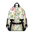 thumbnail image 3 of White Cartoon Dinosaurs Pineapples Pattern Cute School Backpack Bag for School with Padded Back and Adjustable Shoulder Straps 15.25"x11.5"x5.25", 3 of 5
