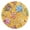 Gold, variant on Colorful Lollipop Cartoon Round Wall Clock Silent Analog Battery Operated Black Pointer Home Decor 9.84" Diameter