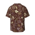 thumbnail image 2 of Sigee Coffee and Flowers Print Men's Shirts Casual Button Down Short Sleeve Summer Beach Shirt Hawaiian Vacation Shirts Tee Shirt-Small, 2 of 7