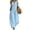 #004-Light Blue, variant on Women's Plus Size Wide Leg Pants, Solid Color V-Neck Short Sleeve Buttoned Jumpsuit with Pockets, Loose Cotton Pants for Women, Casual Fashion Jumpsuits for Women