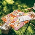thumbnail image 4 of 36 x 36 inch Square Fitted Tablecloth with Elastic Edges Sunflower Cow Print Stretchy Fabric Folding Card Table Cover for Indoor Outdoor Patio Party Decor, 4 of 6