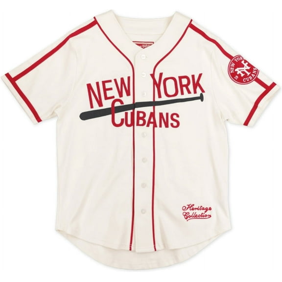 Big Boy New York Cubans S2 Heritage Mens Baseball Jersey [Ivory White - M]