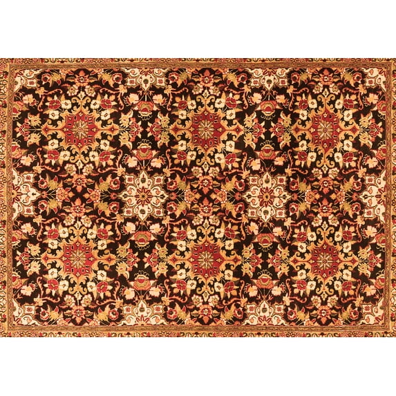 Ahgly Company Indoor Rectangle Persian Orange Traditional Area Rugs, 7' x 9'