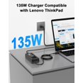 thumbnail image 2 of Cargador Ryaobwu de 135W para laptops Lenovo ThinkPad 20V 6.75A, 2 of 7