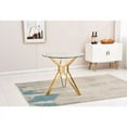 thumbnail image 2 of Bowery Hill  39" Round Glass Dining Table With Gold Chrome Base, 2 of 8
