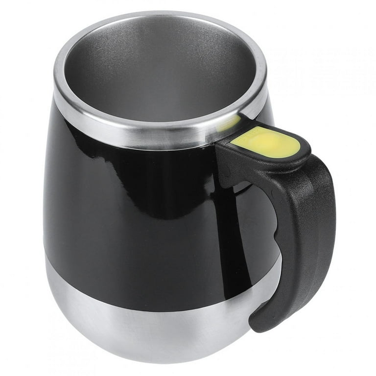 Self Stirring Coffee Mug - Automatic Mixing Stainless Steel Cup - to Stir Your Coffee, Tea, Hot Chocolate, Milk, Protein Shake, Bouillon, etc. - Ideal