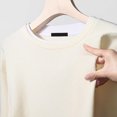 thumbnail image 4 of Iugvhana Men's Fleece Lined Warm Round Neck Sweatshirt Top Big and Tall Loose Casual Long Sleeve Waffle T Shirts Beige XXXL, 4 of 4