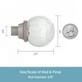 thumbnail image 3 of Kenney Walden 48-86" Steel Adjustable Curtain Rod, 5/8" Dia., Pewter, 3 of 6
