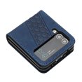 thumbnail image 3 of Mantto Slim Case For Samsung Galaxy Z Flip 4,Luxury PU Leather Magnetic Flip 360 Protection Shockproof Soft TPU Anti-Scratch Cover with Detachable Wrist Strap.For Samsung Galaxy Z Flip 4,Blue, 3 of 5