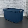 thumbnail image 3 of Sterilite Extra Large Storage Bin, 34 Gallon Plastic Storage Container with Latch Lid, Blue, 3 of 9