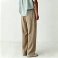 thumbnail image 4 of Men Big & Tall Microfiber Pleated Dress Slacks Light Comfort Fabric S-XL, 4 of 8