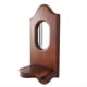 thumbnail image 1 of Espejo de Pared Vintage con Estante, Candelabro de Aromaterapia de Madera Maciza, Decoración Colgante para Cafetería, Estante de Pared., 1 of 5