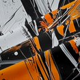 thumbnail image 5 of Homewish Orange Abstract Patchwork Blackout Curtains Set of 2 (52x84 Each),Modern Geometric Curtain, 5 of 6