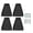 black, variant on Rupoun 4-Pack Downspout Splash Block Rain Gutter Extension with 8 Fixing Nails – Durable Plastic, Protects Foundation & Prevents Soil Erosion – Green