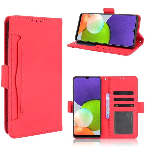 Funda Cartera Magnética para Samsung Galaxy A22 4G- Tarjetero Desmontable, Cuero PU, Soporte