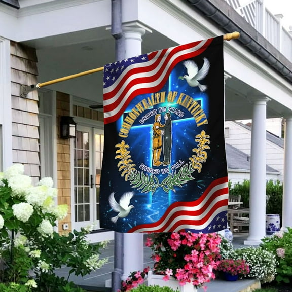 FLAGWIX American Garden Flag (11.5" x 17.5") - Kentucky Peace In God Flag LHA1573F - Premium Polyester Flags