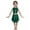Dark Green, variant on CAICJ98 Girls Metallic Outfit Sequin Dance Shiny Crop Top for Dancing Raves Festivals Metallic Skirt (Gold,5-6 Years)