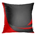 thumbnail image 1 of BOSDECO Geometric Red and Black Abstract Corporate Waves Gradient Pillow Case Pillow Cover 18x18 inch, 1 of 1