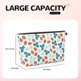 thumbnail image 4 of Picia Floral Strawberr Printed Leather Travel Toiletry Bag,Cosmetic Organizer, Makeup Travel Bag, Durable Travel Pouch, Compact Toiletry Bag, Travel Accessories, 4 of 6