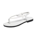 thumbnail image 1 of Sandalias Planas con Correas de Tobillo Sandalias Redondas Del Dedo Del Pie con Hebilla Ajustable de Verano, Zapatos Casuales de las Mujeres, 1 of 9