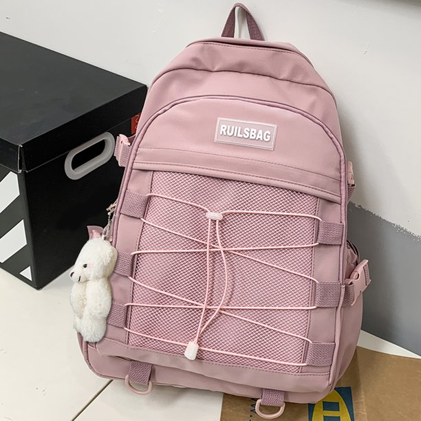 Mochila informal de color sólido Mochila de viaje unisex de color sólido para mujeres y hombres Hugtrwg Para estrenar