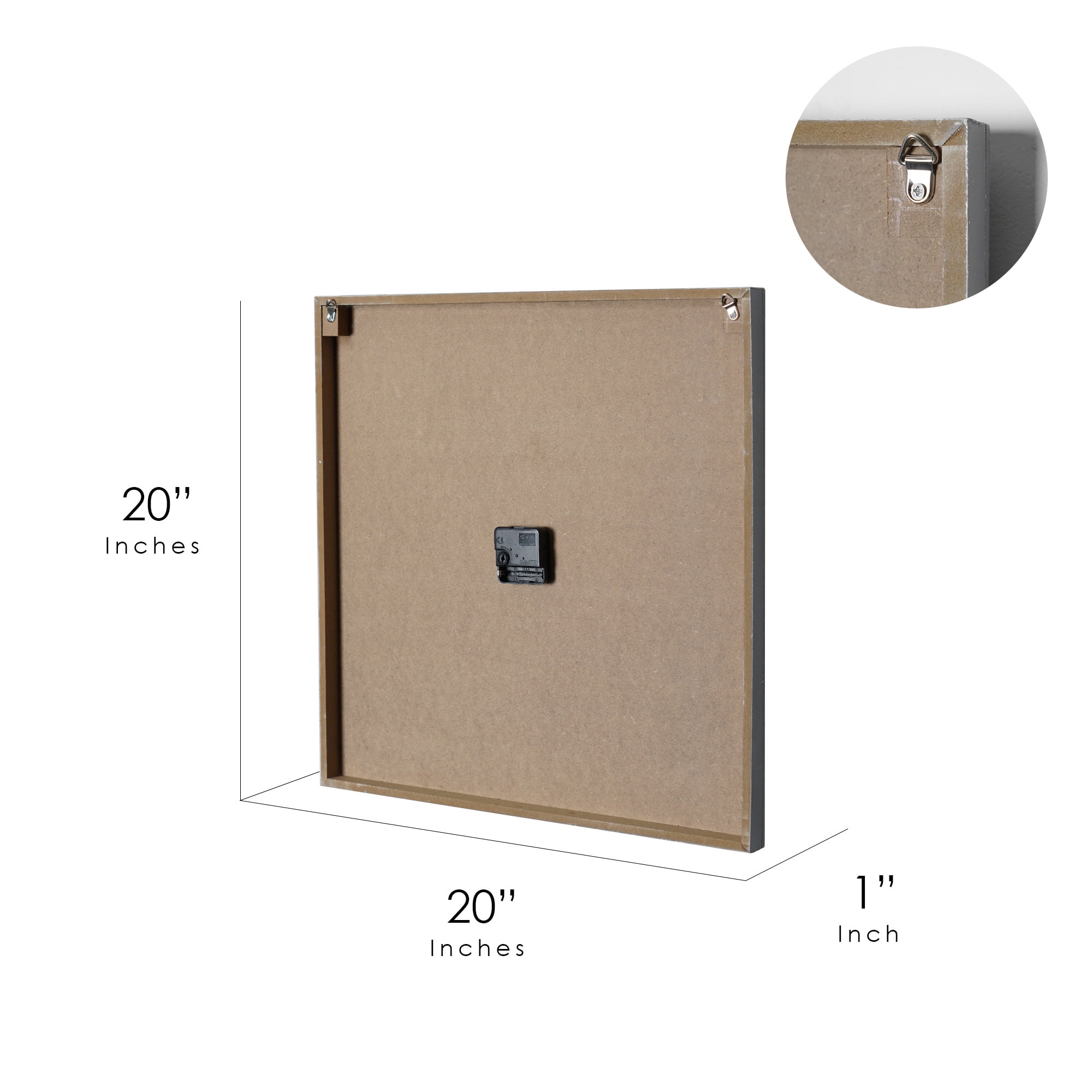 In These Moments Gray Wood Plank Photo Collage Clock with Picture Clip - 20" x 20"