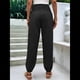 thumbnail image 5 of Pantalones de Trabajo Bohemios de Verano para Mujer, Informales, Plisados, Elásticos, de Cintura Alta, Anchos y con Bolsillos. Negro M, 5 of 9