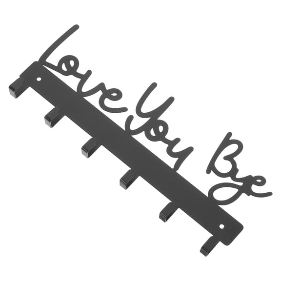 Baluue Metal Wall Mounted Key Hook with Love You Design, Decorative Organizer for Home and Office Storage