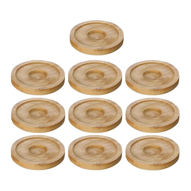 10 almohadillas aislantes, posavasos redondos, posavasos multiusos para whisky Amarillo