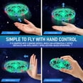 thumbnail image 6 of Mini Hand Drone for Kids Adults, 360° Drone Mini Helicopter RC UFO Flying Toy With Colorful light strip, Hand Operated Sensory Flying Drone UFO Toy for Boys Girls, Green, 6 of 8