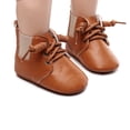 thumbnail image 6 of Seyurigaoka Infants Soft-Soled Shoes, Leather Socks, Walking Anti-Slip Birthday Gift Winter Lace-up Retro Sneaker, 6 of 6