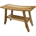 thumbnail image 2 of Contemporary Teak Shower Bench With Shelf In Natural Finish, 2 of 2