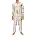 thumbnail image 4 of Kll Avocado Doing Sport Yoga Sleepwear Mens Flannel Pajamas,Long Cotton Pj Set, 4 of 9