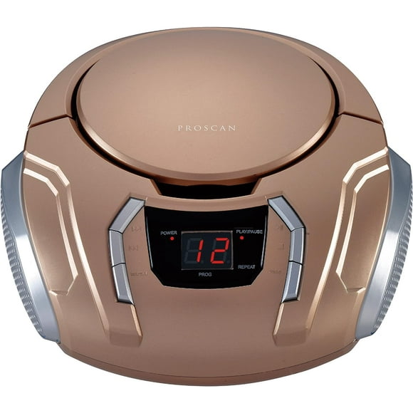 SYLVANIA SRCD261-B-CHAMPAGNE Reproductor de CD portátil con radio AM/FM (Champán)