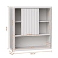 thumbnail image 4 of VERDALAY Armario de baño con puerta corredera Armario de baño de 3 niveles Armario de madera Armario empotrado en la pared Un estante abierto Armario flotante para baño Armario de cocina, 4 of 11