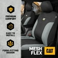 thumbnail image 3 of Cat® Flexfit Automotive Seat Covers/Floor Mats for Cars Trucks and SUVs – Black Car Seat Covers, Truck Seat Protectors with Gray Honeycomb Trim-Heavy Duty Truck Floor Mats, 3 of 8