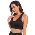 thumbnail image 3 of A AGROSTE Women's Zip Front Closure Sports Bra - Seamless Wirefree Post Surgery Zipper Padded Racerback Workout Gym Yoga Bras, 3 of 7