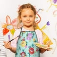 thumbnail image 3 of Pioneer Flower Floral Print Pattern Kids Aprons for Girls and Boys,Adjustable Neck Strap Toddler Aprons for Kids Cooking Baking, 3 of 7