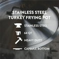 thumbnail image 3 of GasOne Stainless Steel Stockpot with Basket - 64qt Stock Pot with Lid and Reinforced Bottom, 3 of 7