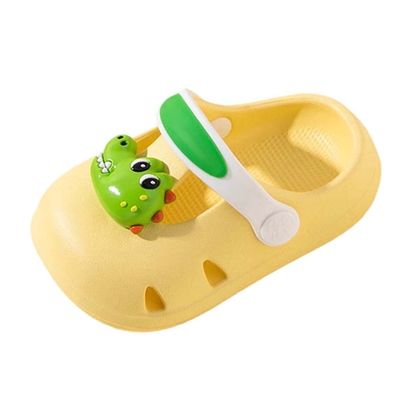 Toddler Slippers,Boys Summer Sandals Breathable Lightweight Indoor Outdoor Walking Slides for Kids Comfortable,Kids Slippers,Yellow,6-12 Months